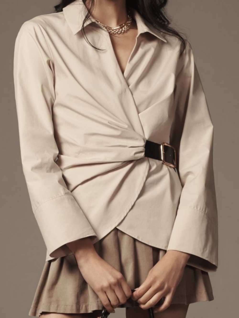 NWOT Anthropologie Buckle Blouse